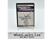 Tantrum Action Figure Vintage Instruction Manual Booklet 1986 G1 Transformers