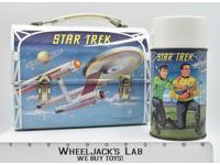 Star Trek Metal Dome Lunch Box W/Thermos 100% ORIGINAL PAINT 1968 Aladdin NICE!
