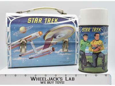 Star Trek Metal Dome Lunch Box W/Thermos 100% ORIGINAL PAINT 1968 Aladdin NICE!