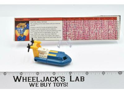 Seaspray 100% Complete 1985 Hasbro G1 Transformers Hovercraft Action Figure