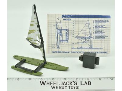 MANTA 100% Complete Windsurfer Board 1984 GI Joe Hasbro Action Vehicle Vintage