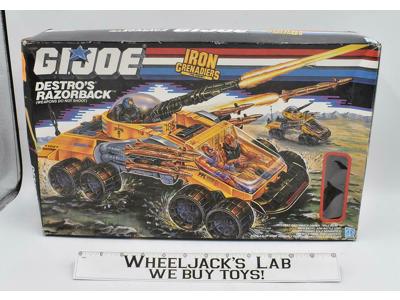Destro's Razorback 100% Complete W/Box 1989 GI Joe Hasbro Vintage Action