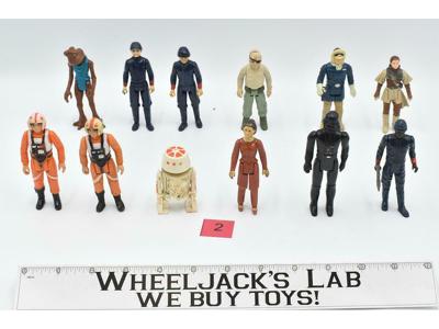 Lot of 12 #2 Star Wars 1980's Kenner Vintage Action Figures