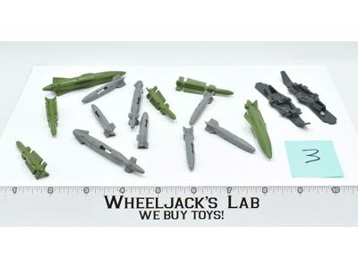 Lot #3 Vehicle Battle Gear Accessory Pack 1 Set 1987 Weapons Guns Gi Joe Vintage