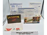 UNUSED STICKER DECAL SHEET & Blueprint GI Joe Terror Drome 1980's Hasbro Vintage