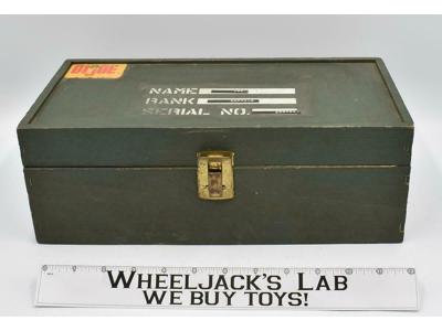 Wooden Footlocker Foot Locker W/Tray GREEN 1964 GI Joe ARAH Hasbro Vintage