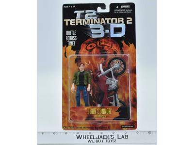 John Connor &amp; Motorcycle Terminator 2 3-D 1997 Kenner Vintage Action Figure MOSC