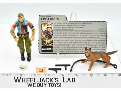 Law &amp; Order #2 V1 100% Complete 1987 GI Joe ARAH Hasbro Vintage Action Figure