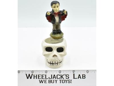 Vampire Jumping out of a Skull Halloween Town Miniatures Display Decor 5" Tall