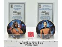 Lieutenant Comm. Data &amp;Lieutenant Worf #2 Mini Plates Star Trek 1997 Hamilton