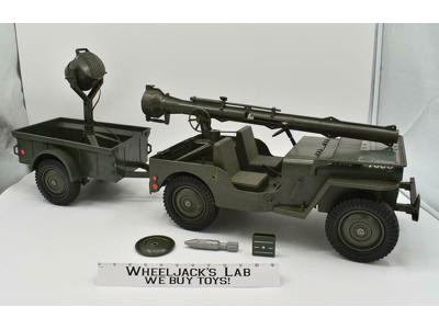 Combat Jeep 7000 Set W/ Trailer &amp; Box GI Joe 1965 Vintage Vehicle Action Figure