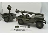 Combat Jeep 7000 Set W/ Trailer &amp; Box GI Joe 1965 Vintage Vehicle Action Figure