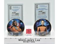 Lieutenant Comm. Data &amp;Lieutenant Worf #3 Mini Plates Star Trek 1997 Hamilton