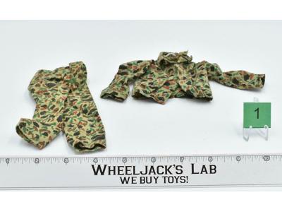 GI Joe 1964 Action Marine Camouflage Fatigue Pants &amp; Shirt #1 Vintage 12"