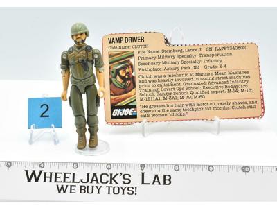 Clutch #2 V1 Straight Arm 100% Complete 1982 GI Joe ARAH Vintage Hasbro Figure