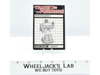 Camshaft Action Figure Instruction Manual Booklet 1985 Hasbro G1 Transformers