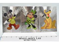 Mickey Mouse Minnie Pluto Walt Disney Dufex Foil Metallic Postcard Set of 3