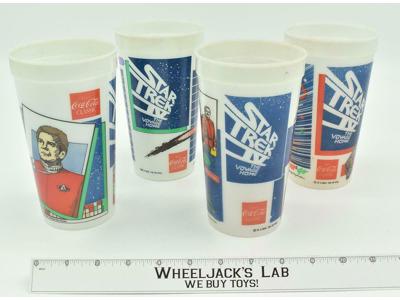 Set of 4 Star Plastic Cups Star Trek The Voyage Home 1986 Stop N Go Promo Cups