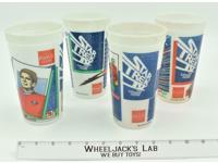 Set of 4 Star Plastic Cups Star Trek The Voyage Home 1986 Stop N Go Promo Cups