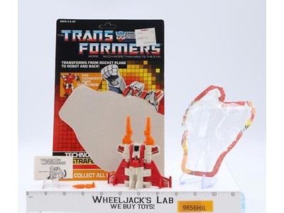 Strafe 100% Complete W/CARDBACK & BUBBLE 1987 G1 Transformers Vintage Figure