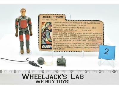 Flash #2 V1 Straight Arm 100% Complete GI Joe Vintage Hasbro 1982 Action Figure