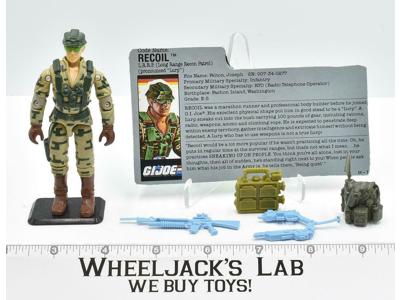 Recoil V1 100% Complete 1989 GI Joe ARAH Vintage Hasbro Action Figure