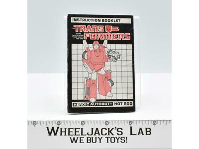 Hot Rod TARGETMASTER Action Figure Instruction Manual 1987 G1 Transformers