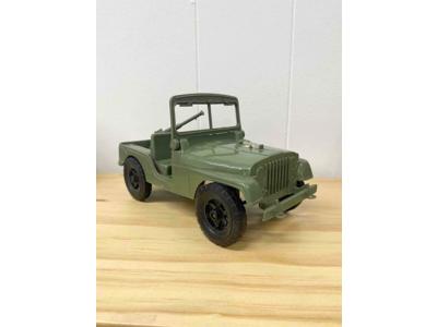 Green US Army Jeep Made in USA Soft Plastic 8" Long Action Figure Vehicle