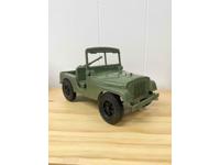 Green US Army Jeep Made in USA Soft Plastic 8" Long Action Figure Vehicle