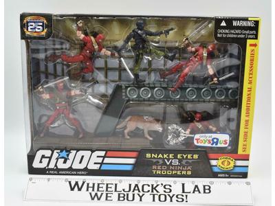 Snake Eyes vs Red Ninja Troopers G.I Joe 25th Anniv TRU 2007 Hasbro MISB SEALED
