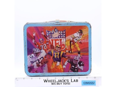 NFL National Conference American Conference Metal Lunch Box 1978 NO THERMOS