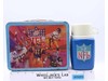 NFL National Conference American Conference Metal Lunch Box 1978 W/THERMOS