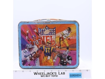 NFL National Conference American Conference Metal Lunch Box 1978 NO THERMOS