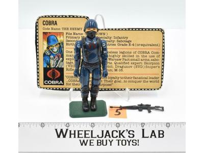 Cobra #5 V1 Straight Arms 100% Complete 1982 GI Joe Hasbro Vintage Action Figure