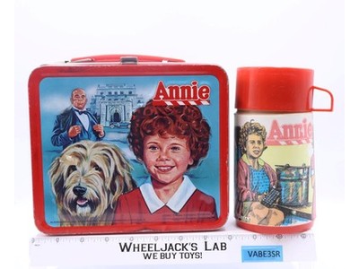 Annie METAL Lunch Box W/Thermos 1981 Aladdin Vintage