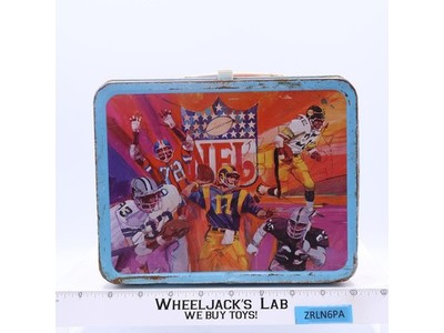 NFL National Conference American Conference Metal Lunch Box 1978 NO THERMOS
