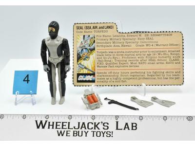 Torpedo #4 V1 100% Complete GI Joe 1983 Vintage Hasbro Action Figure ARAH