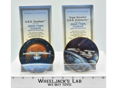 U.S.S. Excelsior &amp; Triple Nacelled Mini Plates Star Trek 97 Hamilton Collection