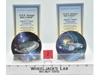 U.S.S. Voyager NCC &amp; U.S.S. Defiant #2 Mini Plates Star Trek 1997 Hamilton
