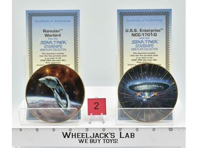 U.S.S. Enterprise &amp; Romulan Warbird #2 Mini Plates Star Trek 1997 Hamilton