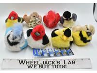 Lot of 8 Audubon Singing Plush Birds Wild Republic 2005 K&amp;M International