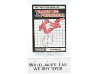 Highbrow Action Figure Instruction Manual 1987 Hasbro G1 Transformers