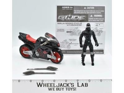 Ninja Speed Cycle &amp; Snake Eyes 100% Complete G.I. Joe 2013 Hasbro Vehicle