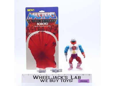 Roboto W/12 Cardback 100% Complete He-Man Masters of the Universe MOTU 1984