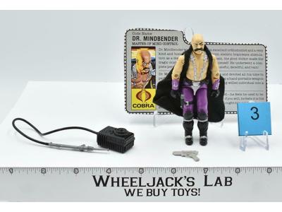 Dr. Mindbender #3 V1 100% Complete 1986 GI Joe Vintage Hasbro Action Figure