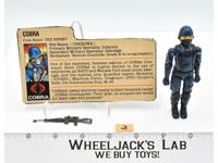 Cobra #2 V1 Straight Arms 100% Complete W/ Card 1982 GI Joe Hasbro Action Figure