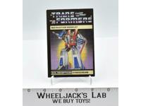 Starscream Action Figure Instruction Manual Booklet 1985 Hasbro G1 Transformers
