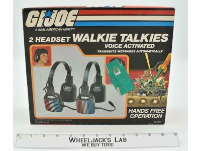 GI Joe 2 Headset Walkie Talkies Voice Activated 1983 Vintage Hasbro