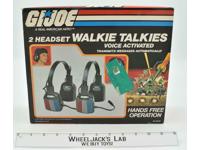 GI Joe 2 Headset Walkie Talkies Voice Activated 1983 Vintage Hasbro