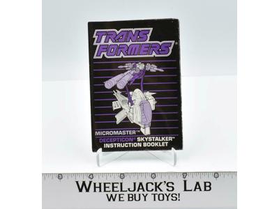 Skystalker Action Figure Instruction Manual Booklet 1988 Hasbro G1 Transformers